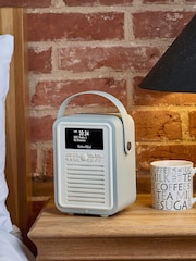 VQ Grey Light Grey Retro Mini DAB Radio - Image 3 of 6