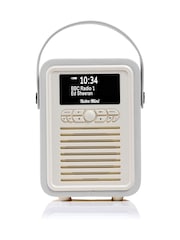 VQ Grey Light Grey Retro Mini DAB Radio - Image 4 of 6
