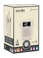 VQ Grey Light Grey Retro Mini DAB Radio - Image 6 of 6