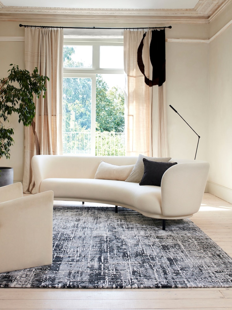 Asiatic Rugs Black Kuza Abstract Rug - Image 1 of 4