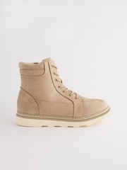 Stone Natural Lace-Up Utility Boots - Image 2 of 5