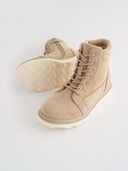 Stone Natural Lace-Up Utility Boots - Image 3 of 5