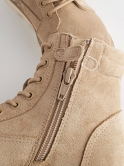 Stone Natural Lace-Up Utility Boots - Image 5 of 5