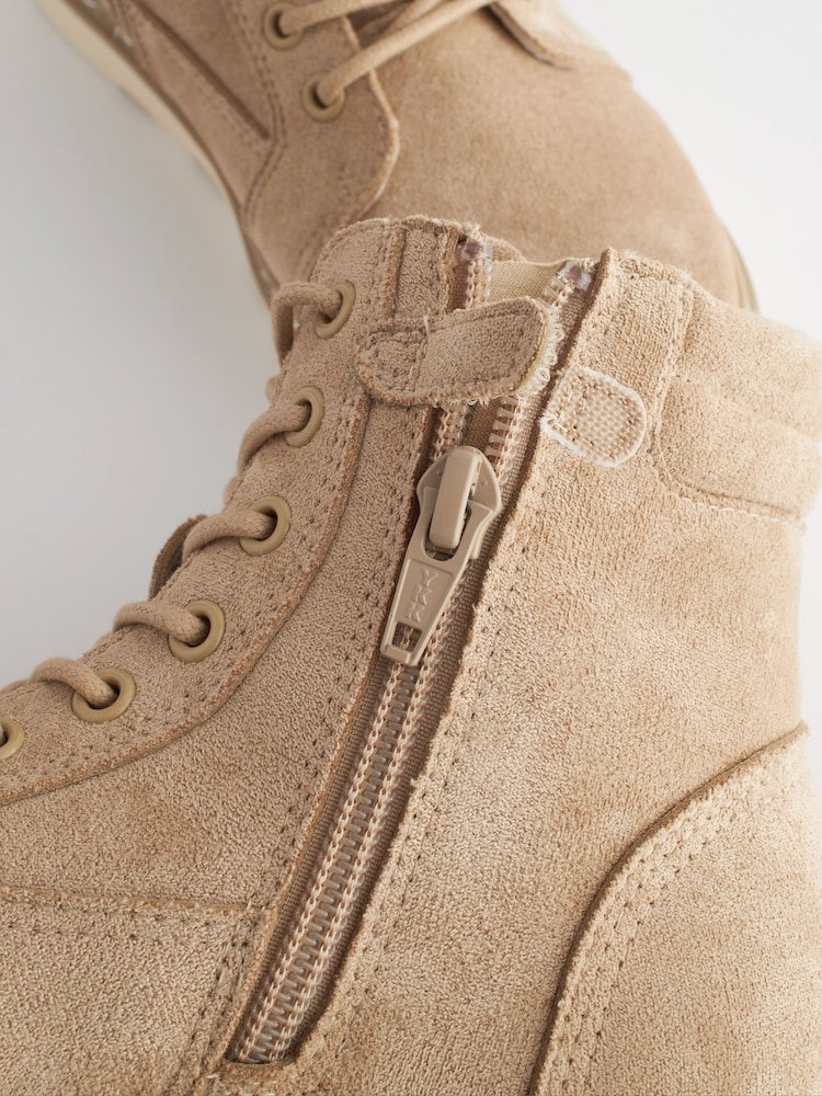 Stone Natural Lace-Up Utility Boots - Image 5 of 5
