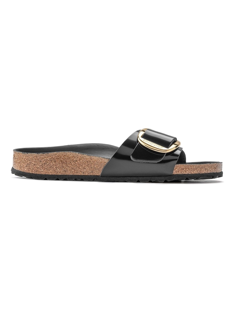 Birkenstock Black Madrid Big Buckle High Shine Sandals - Image 3 of 6