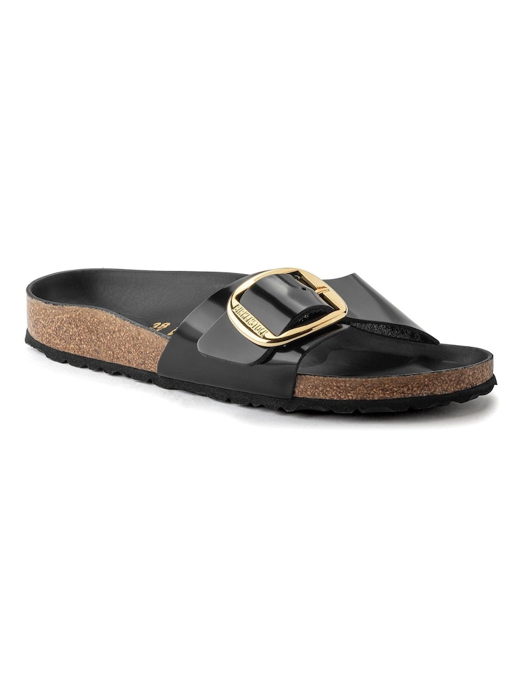 Birkenstock Black Madrid Big Buckle High Shine Sandals - Image 4 of 6