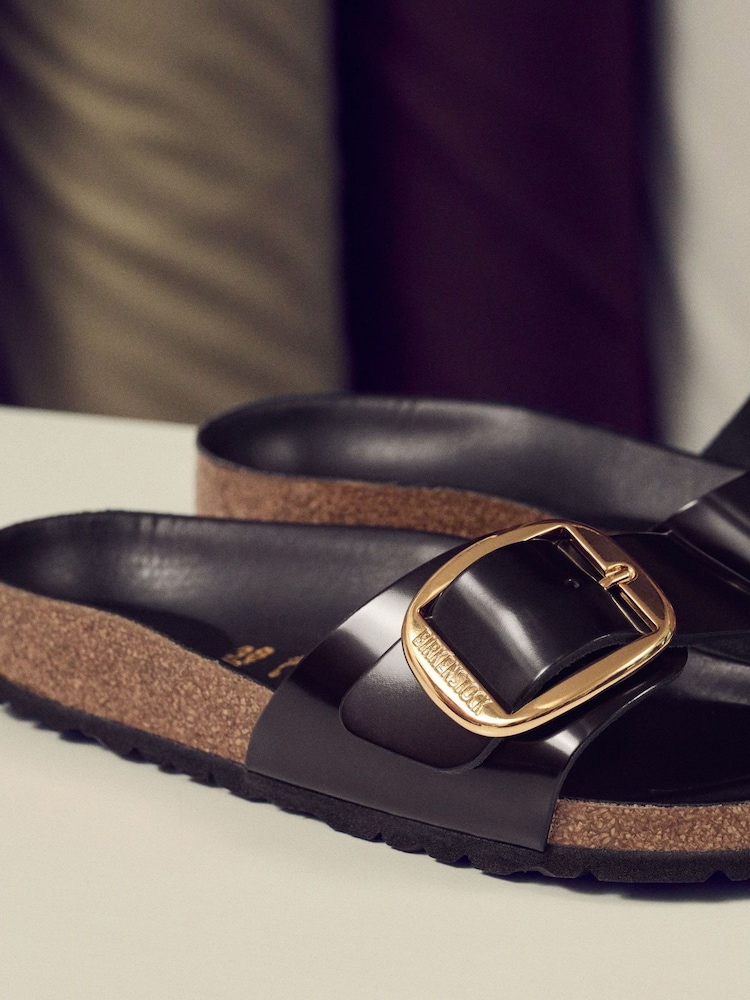 Birkenstock Black Chrome Madrid Big Buckle Sandals - Image 6 of 6