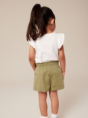 Khaki Green 100% Cotton Pull-On Shorts (3mths-7yrs) - Image 3 of 7