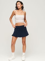 SUPERDRY White Embroidered Smocked Cami Top - Image 3 of 4