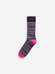 Bright Geo Stripe Pattern Socks 8 Pack - Image 3 of 9