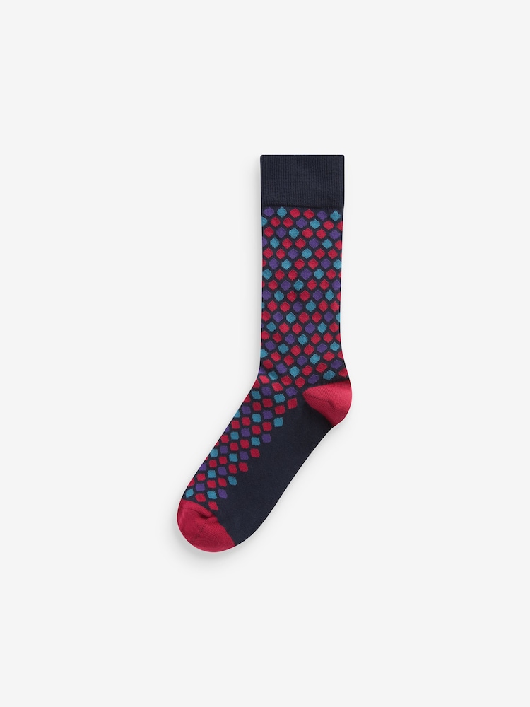 Rayures géométriques vives - Paquet de chaussettes à motifs 8 - Image 4 of 9