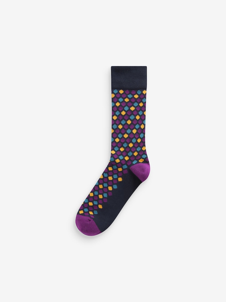 Rayures géométriques vives - Paquet de chaussettes à motifs 8 - Image 6 of 9