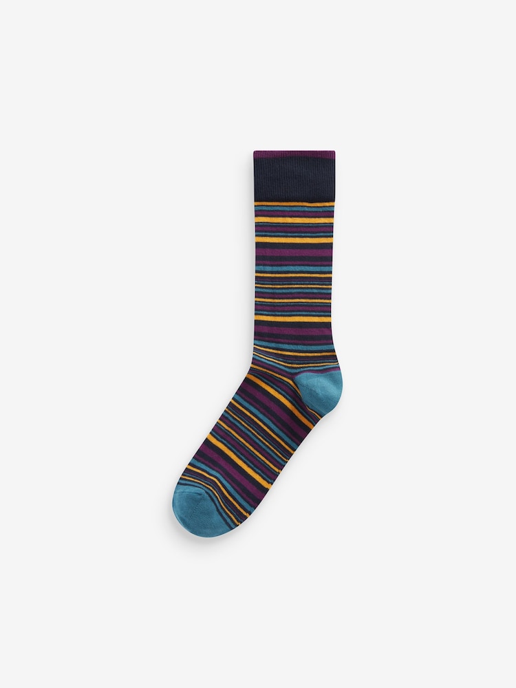 Rayures géométriques vives - Paquet de chaussettes à motifs 8 - Image 7 of 9