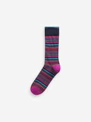 Bright Geo Stripe Pattern Socks 8 Pack - Image 9 of 9