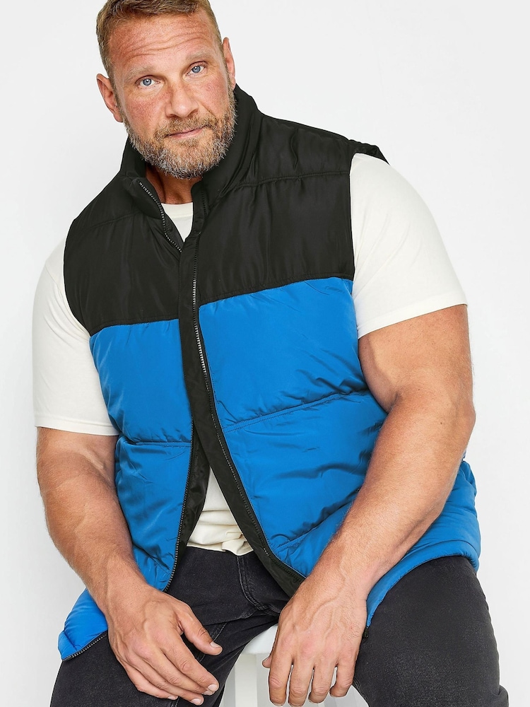 BadRhino Big & Tall Blue Padded Collar Gilet - Image 2 of 4