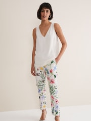 Phase Eight Cream Bellamy Satin Sleeveless Top - Image 3 of 6
