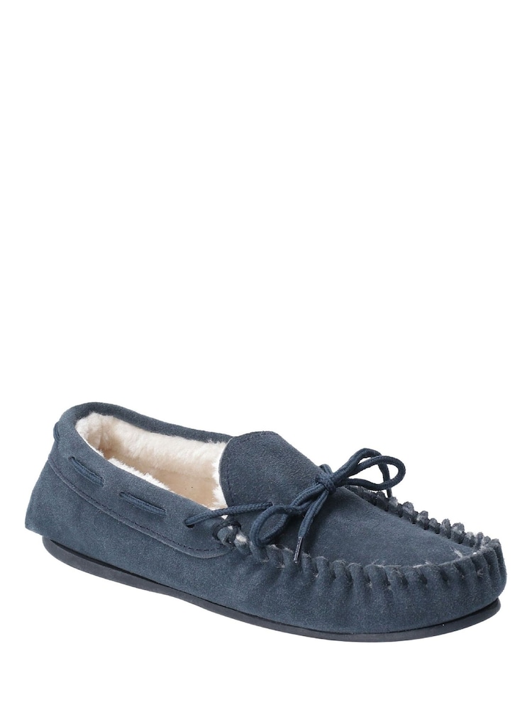 Hush Puppies Blue Allie Slippers - Image 2 of 4 Hush Puppies Blue Allie Slippers - Image 2 of 4