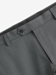 Charcoal Grey Skinny Check Suit Trousers - Image 9 of 9