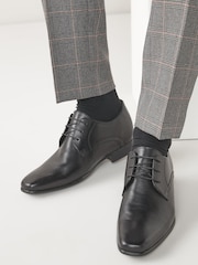 Black Rise - Added Height Leather Derby Shoes - Image 7 of 9