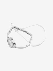 Silver Tone Sparkle Dial Watch And Bangle Set - Image 4 of 8