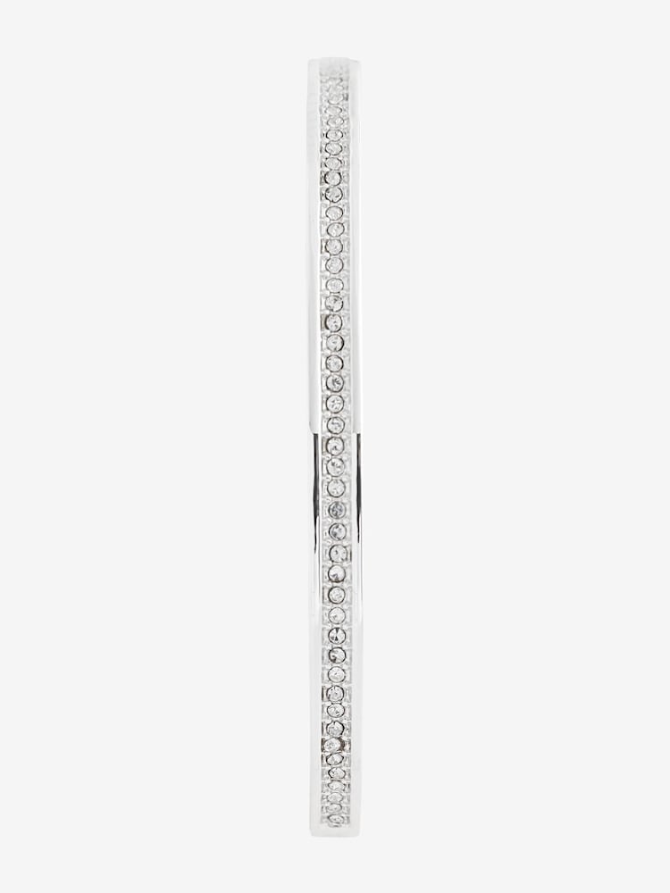 Silver Tone Sparkle Dial Watch And Bangle Set - Image 8 of 8