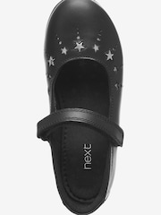 Schwarzes Leder - Mary-Jane-Schuhe mit Sterndesign - Bild 3 von 5