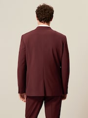 Brick Red Regular Fit Motionflex Stretch Suit: Jacket - Image 2 of 10