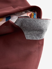 Brick Red Regular Fit Motionflex Stretch Suit: Jacket - Image 8 of 10