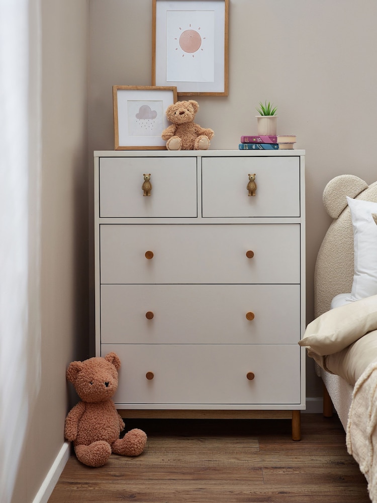 White Bertie Bear Kids Multi Chest of Drawers - Image 1 of 5