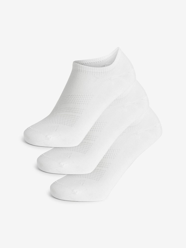 White Low Rise Sport Trainer Socks 3 Pack - Image 1 of 1