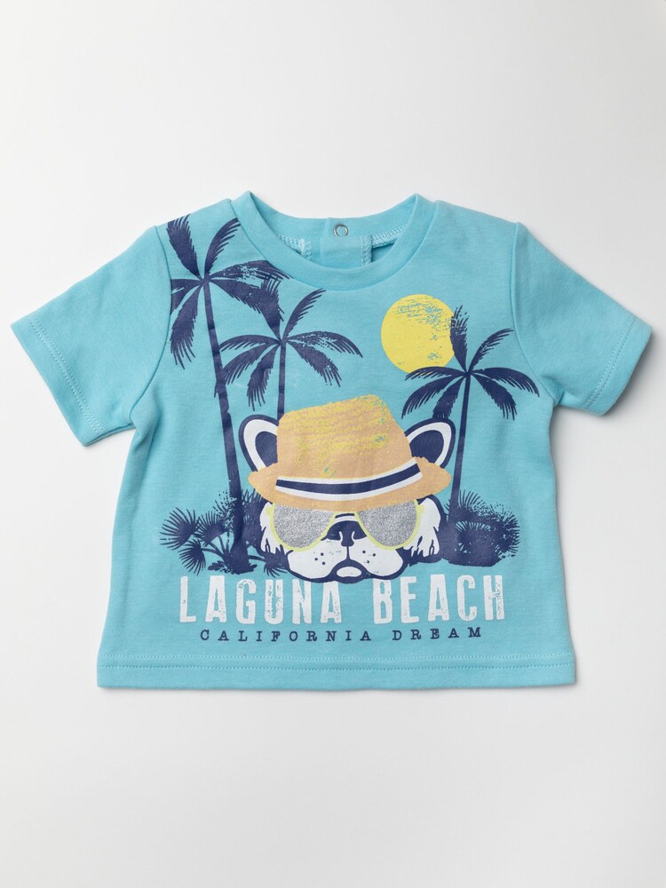Lily & Jack Blue 100% Cotton Blend  T-Shirt and Shorts Set - Image 2 of 3