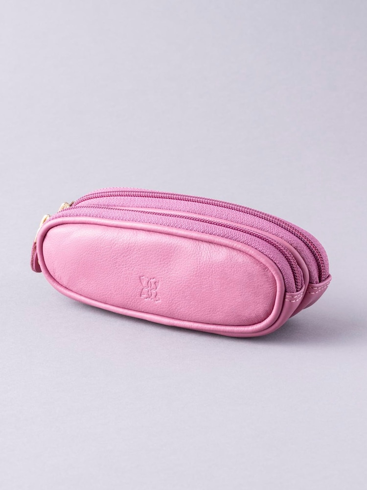 Lakeland Leather Mauve Double Glasses Case - Image 1 of 4