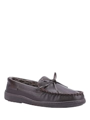 Hush Puppies Brown Ace Leather Slipper - Image 2 of 4