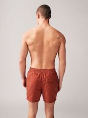 Rust Brown Palm Logo Essential Swim Shorts - Image 2 of 10