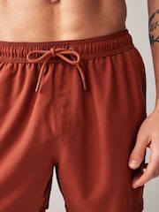Rust Brown Palm Logo Essential Swim Shorts - Image 4 of 10