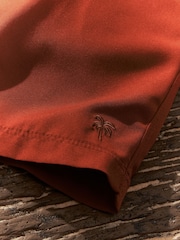 Rust Brown Palm Logo Essential Swim Shorts - Image 8 of 10