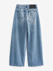 Karl Lagerfeld Blue Embellished Wide Leg Jeans - Image 7 of 8