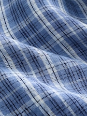 Gap Blue Check Linen Relaxed Shirt - Image 3 of 4