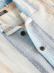 Multi 100% Cotton Short Sleeves Vertical Stripe Shirt (3mths-7yrs) - Image 7 of 7