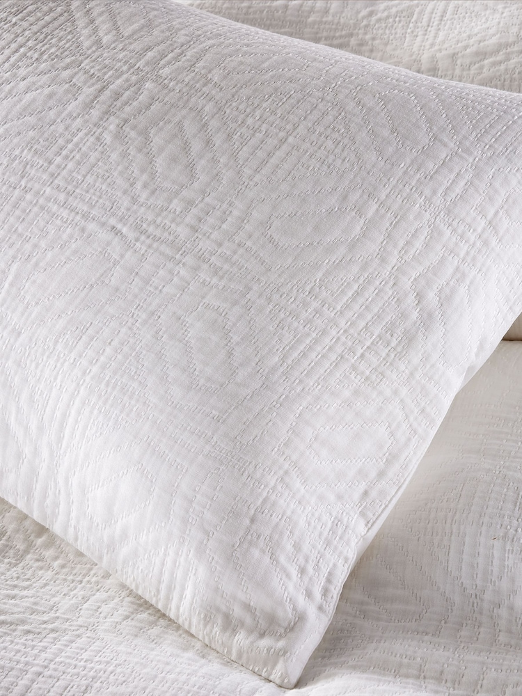 Vantona White Luna Matalesse Duvet Cover and Pillowcase Set - Image 2 of 4