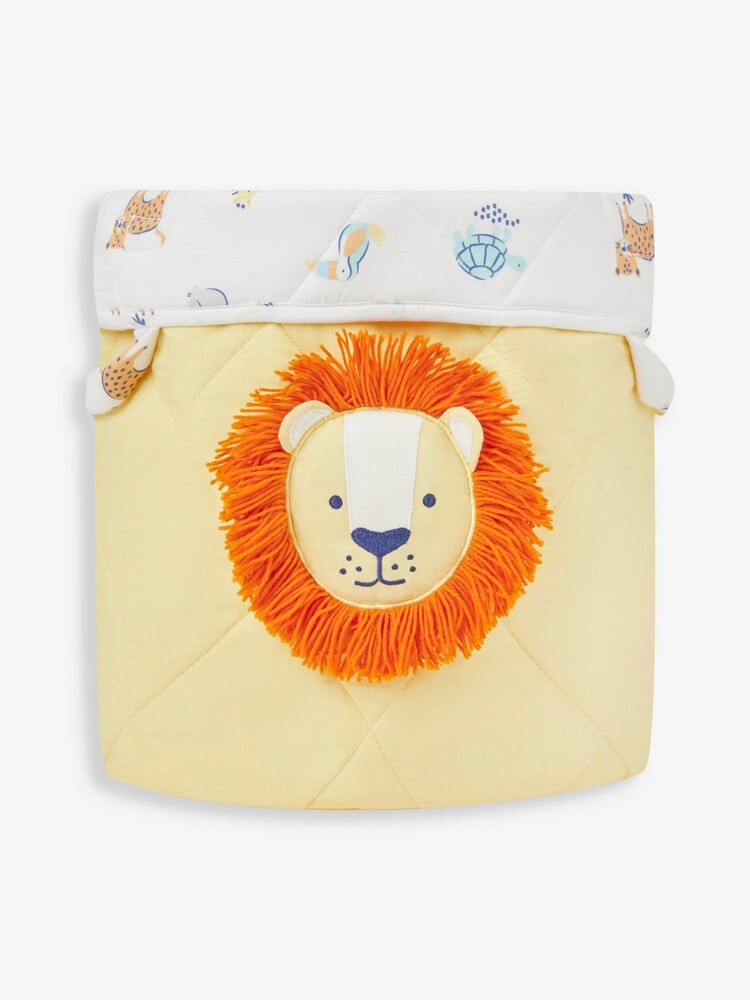 JoJo Maman Bébé Yellow Lion Safari Soft Storage Basket - Image 1 of 4