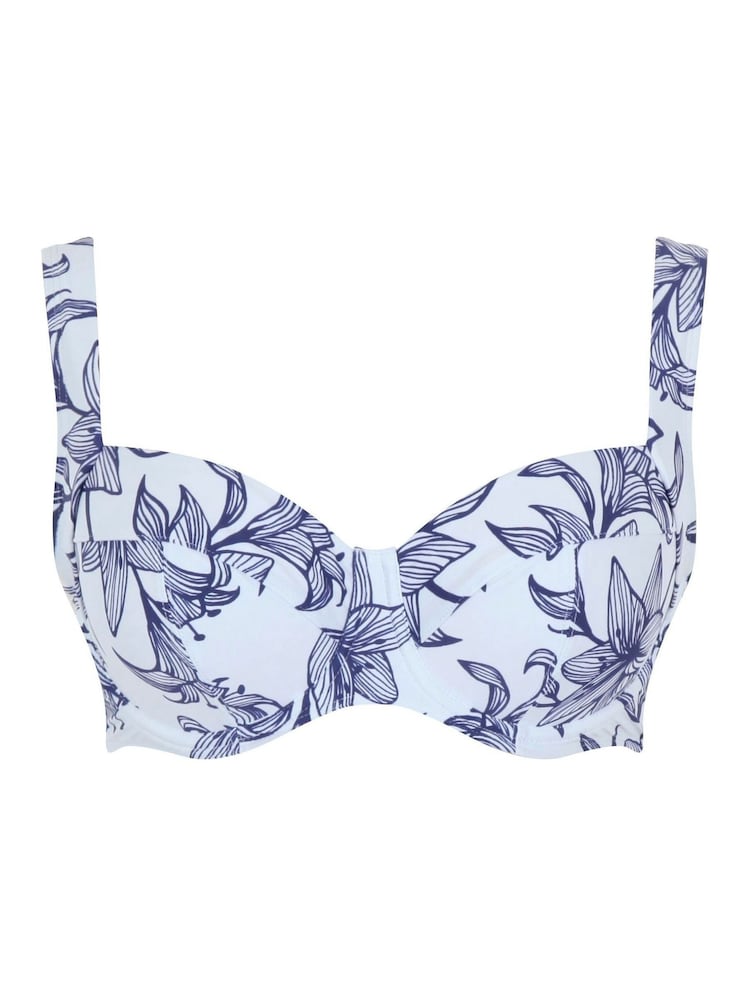 Panache Olivia Floral Full Cup White Bikini Top - Image 5 of 5