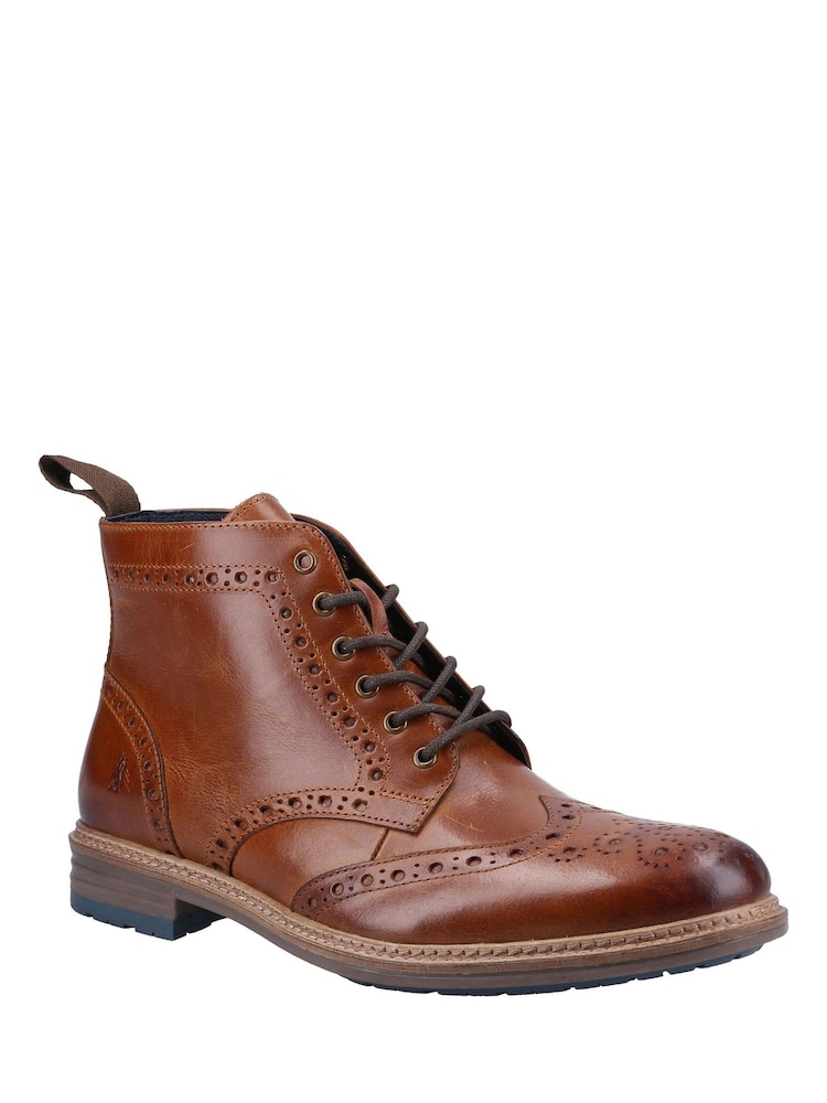 Hush Puppies Brown Joshua Brogue Boots - Image 2 of 3 Hush Puppies Brown Joshua Brogue Boots - Image 2 of 3