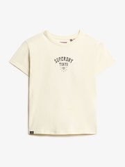 Superdry Rice White 100% Cotton Tattoo Rhinestone Fitted T-Shirt - Image 5 of 7