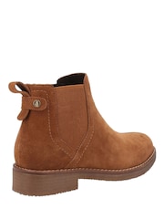 Hush Puppies Tan Brown Maddy Wide Boots - Image 3 of 4