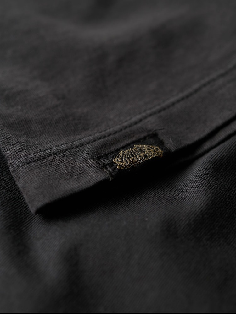 Superdry Jet Black Metallic Venue Relaxed 100% Cotton T-Shirt - Image 4 of 4