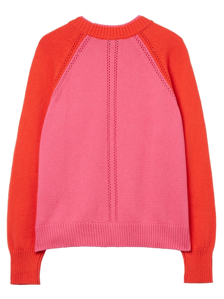 Joules Sasha Colour Block Raglan Jumper - Image 1 of 9