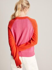 Joules Sasha Colour Block Raglan Jumper - Image 2 of 9