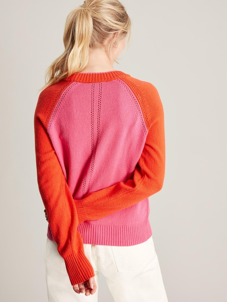 Joules Sasha Colour Block Raglan Jumper - Image 2 of 9