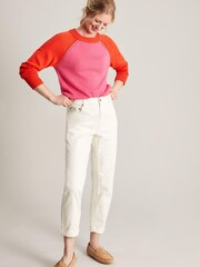 Joules Sasha Colour Block Raglan Jumper - Image 3 of 9